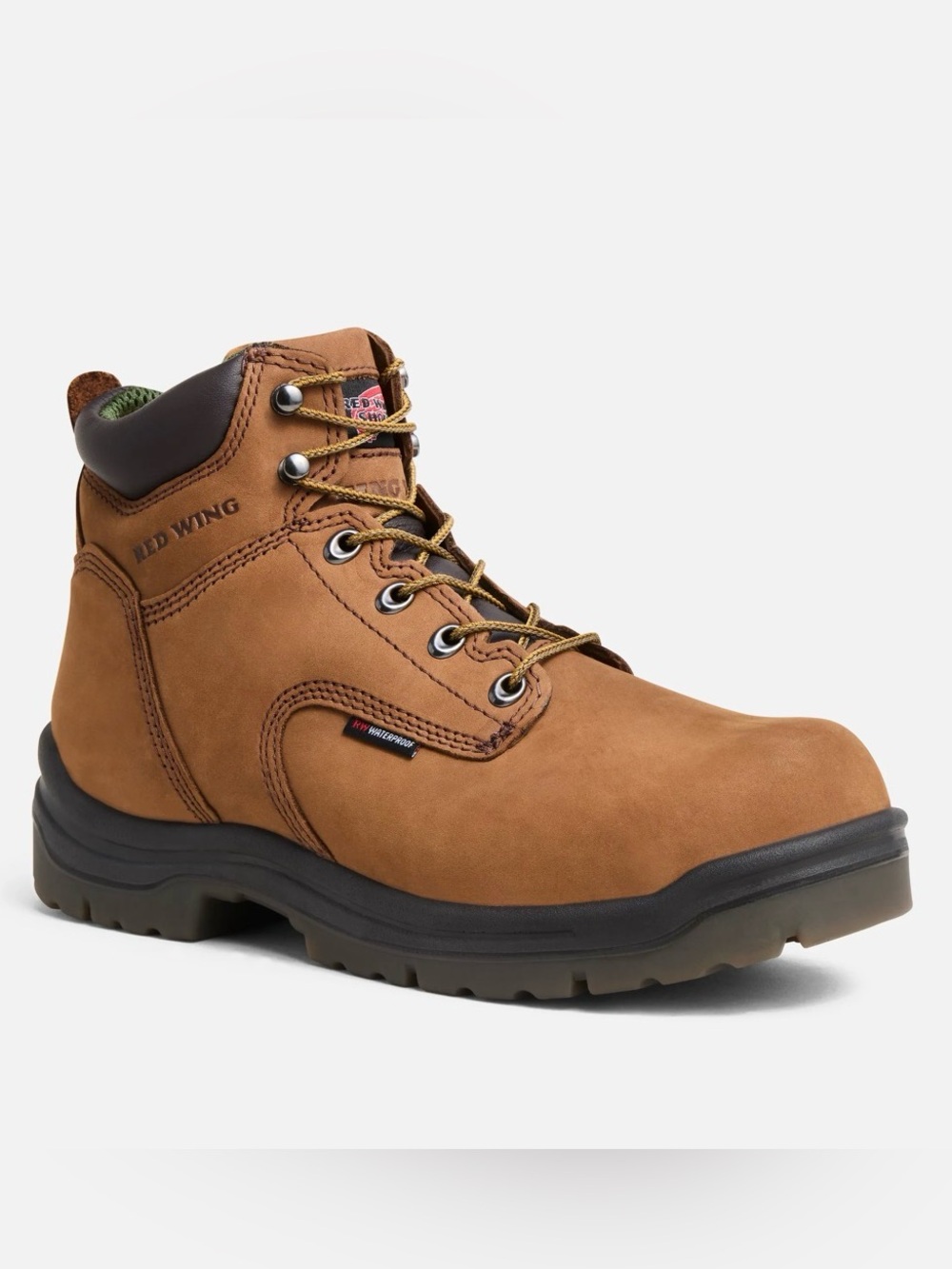 Red Wing Shoes Brown and Green Men's Lace-Up Work Boots
